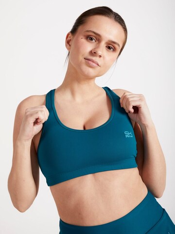 SPORTKIND Bustier Sport bh 'Wide Straps' in Groen