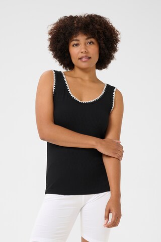 Haut 'CRRibba' Cream en noir : devant