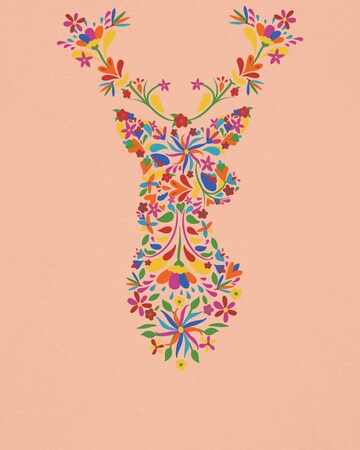 Watapparel Shirt 'Floral Deer' in Orange
