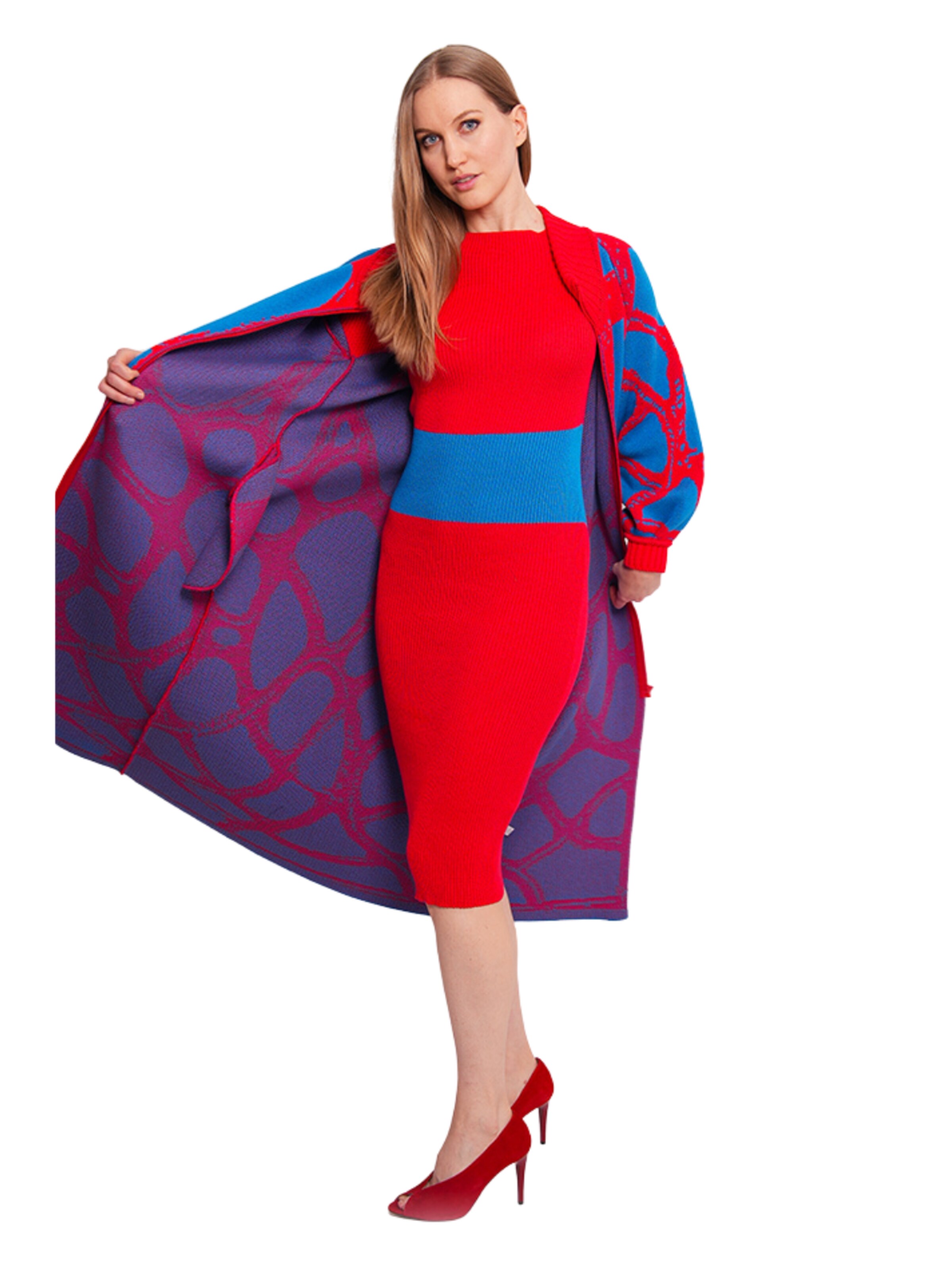 Csillag Zsuzsi - Abrigo de punto 'Bohemia' en Mezcla de colores