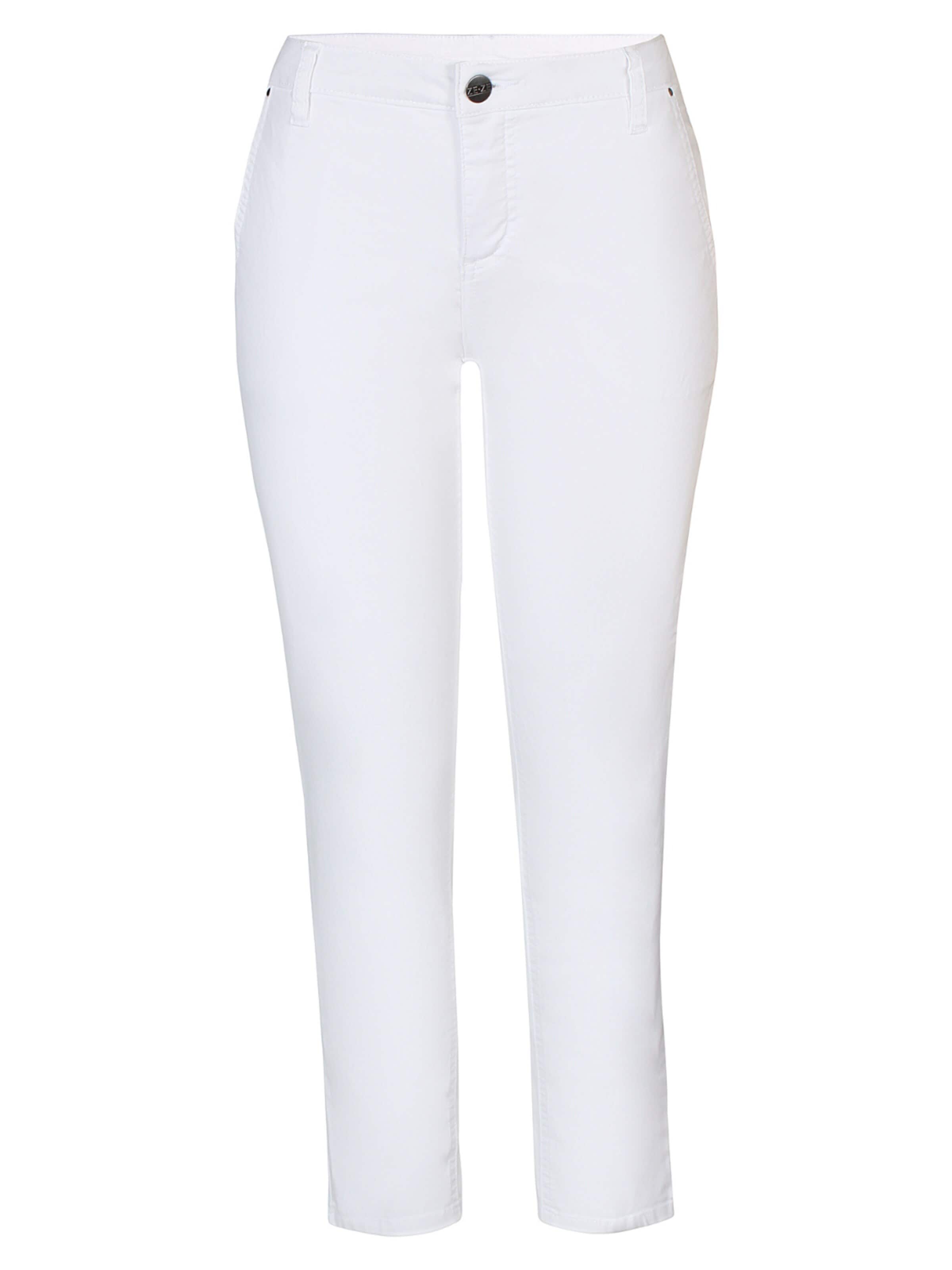 ze-ze Slimfit Jeans 'Sanne 381' i hvid: forside