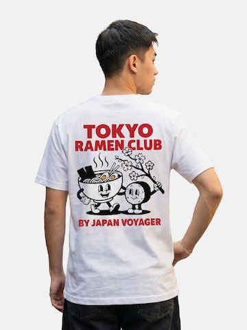 RoamLikeSummer Shirt 'Ramen Club'‌‌ in Weiß: Vorderseite