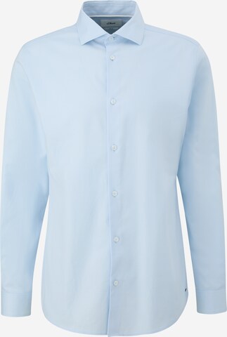 Slim fit Camicia di s.Oliver BLACK LABEL in blu: frontale