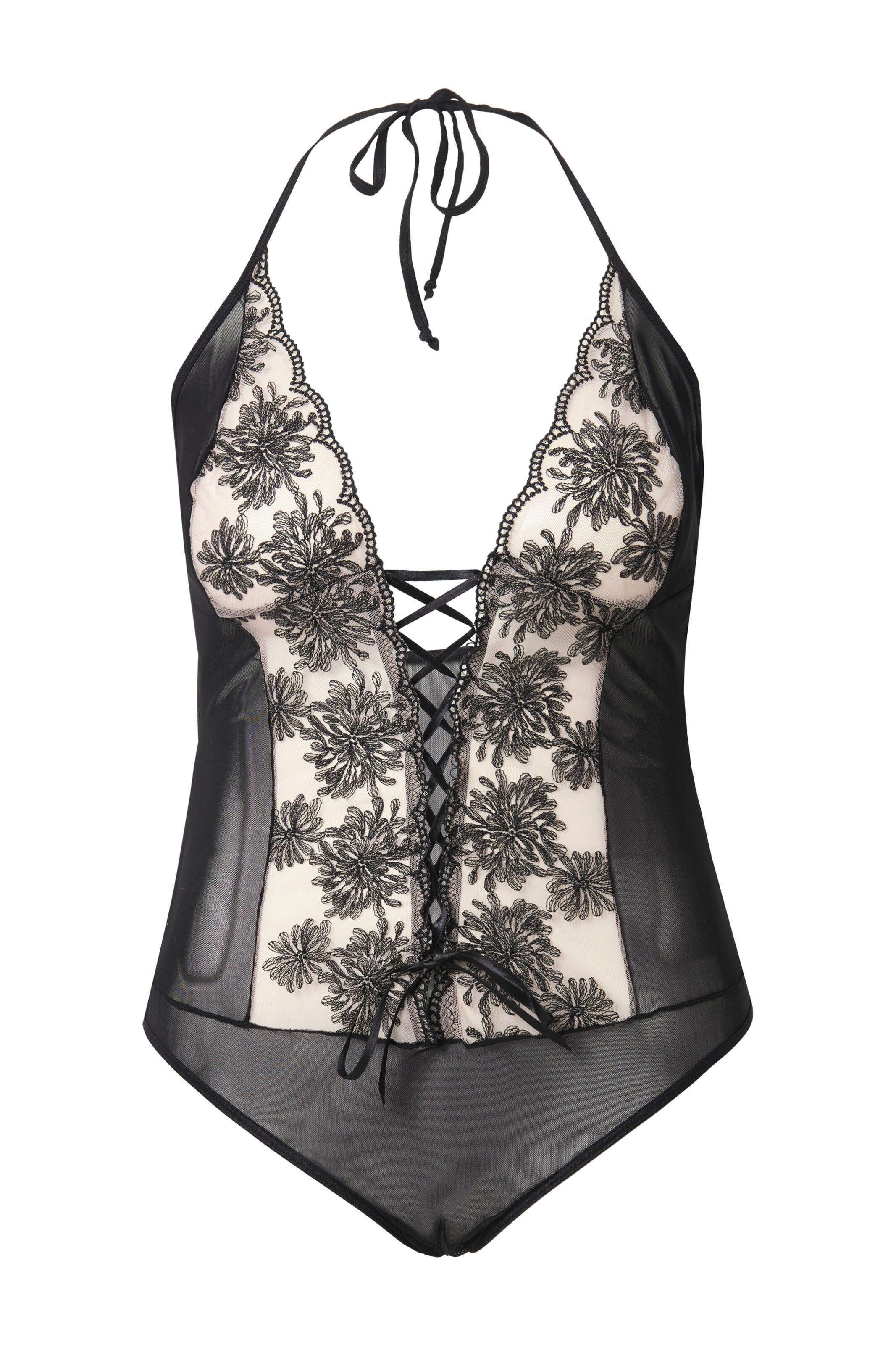 Ulla Popken Bodysuit in Black: front