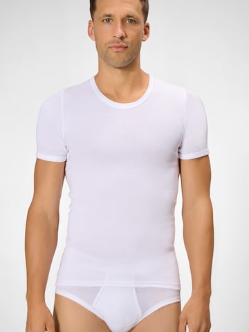 Ammann Shirt ' Organic Doppelripp ' in Wit: voorkant