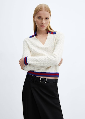 MANGO Sweater 'Genis' in White: front