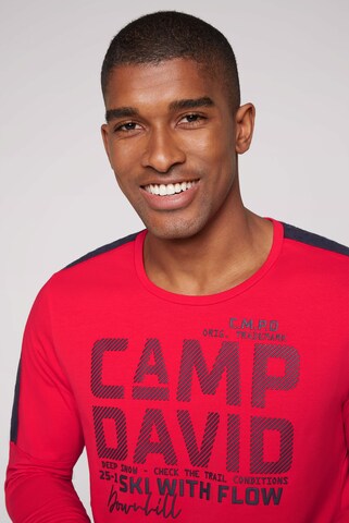CAMP DAVID Tričko – červená