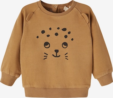 NAME IT Sweatshirt 'OLEO' in Bruin: voorkant