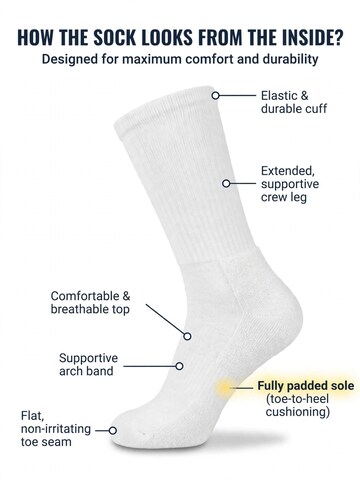 DAUGLE Sportsokken 'Daugle Sport Socks 2-Pack (Black, White)⁠' in Zwart