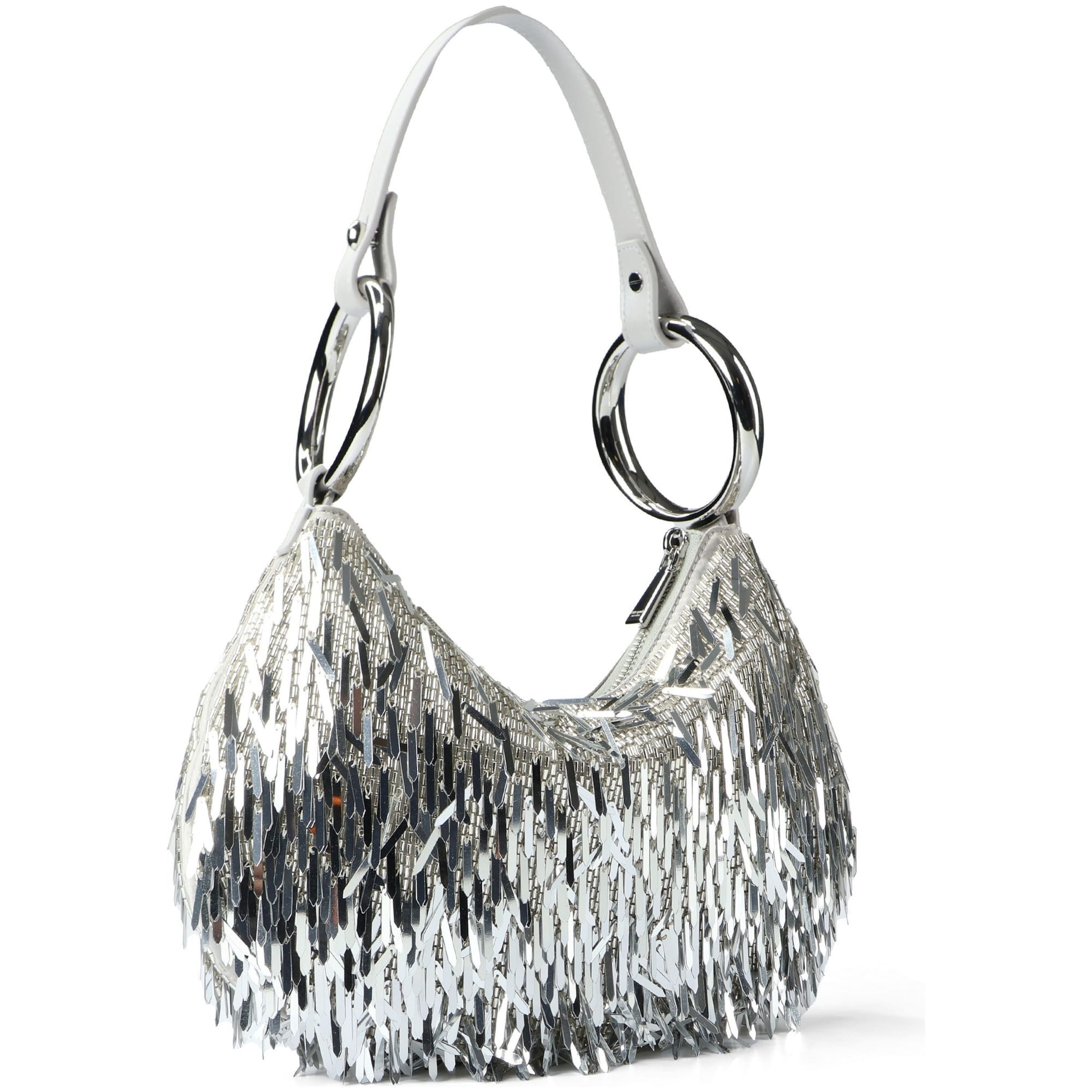 Borsa a spalla 'The Bangle' di Kate Spade in argento