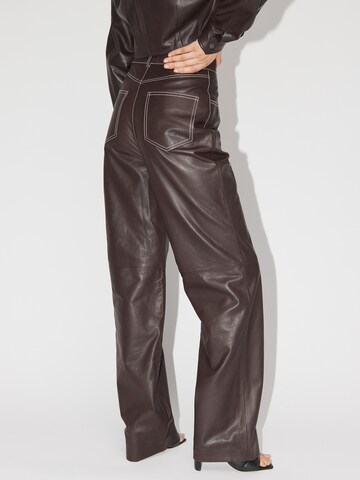 LeGer Premium Wide leg Trousers 'Mia' in Brown