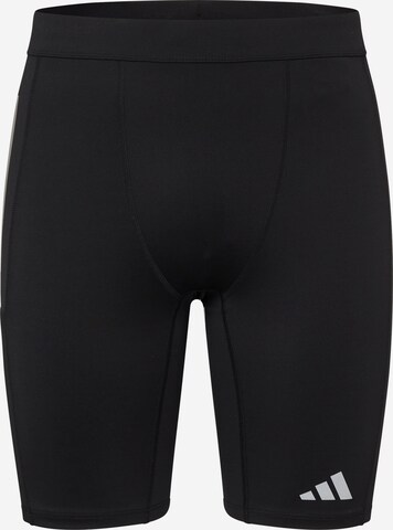ADIDAS PERFORMANCE Skinny Workout Pants 'Own The Run 1/2' in Black: front
