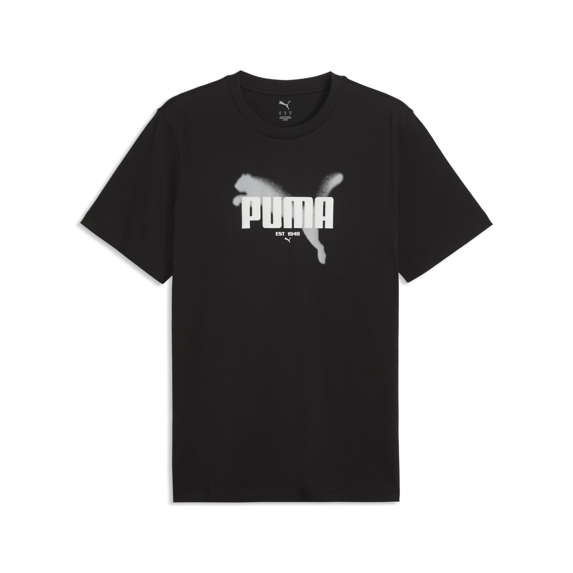 PUMA T-Shirt fonctionnel en S en gris / noir / blanc, Vue avec produit