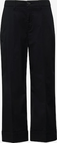 s.Oliver Wide leg Trousers with creases in Black: front