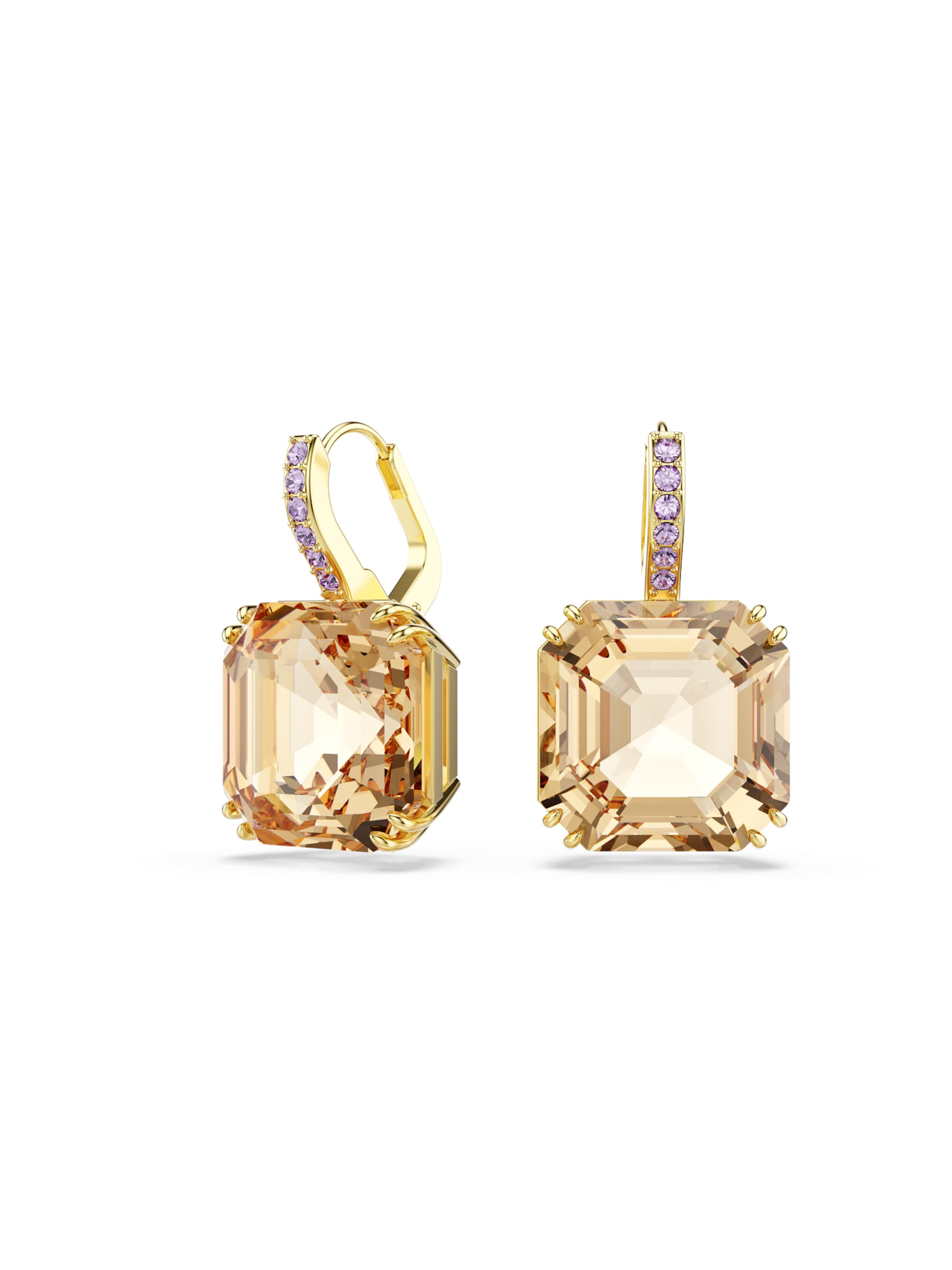 Boucles d'oreilles 'Millenia' Swarovski en marron : devant