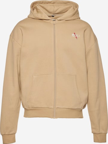 Dangerous DNGRS Sweatvest in Beige: voorkant