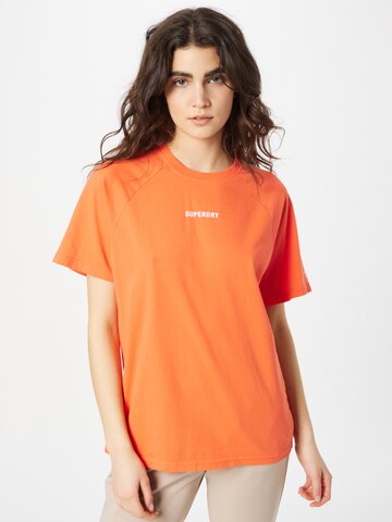 Superdry Koszulka w kolorze pomarańczowy: przód