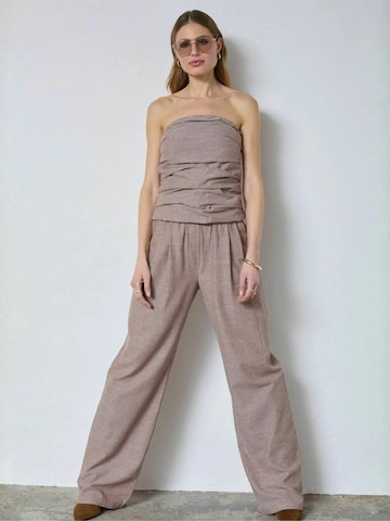 Haut ' Jiho ' co'couture en marron