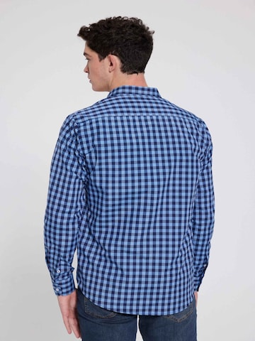 D’S Damat Regular fit Overhemd in Blauw
