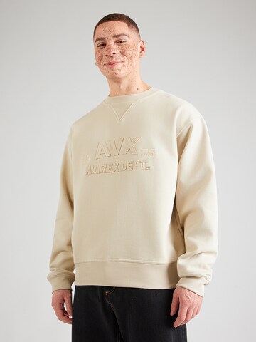 Sweat-shirt 'Vasta' Avirex en beige : devant
