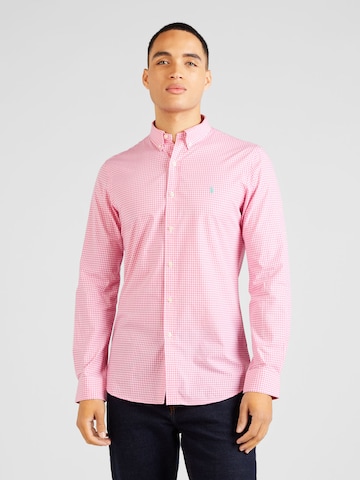 Coupe slim Chemise Polo Ralph Lauren en rose : devant