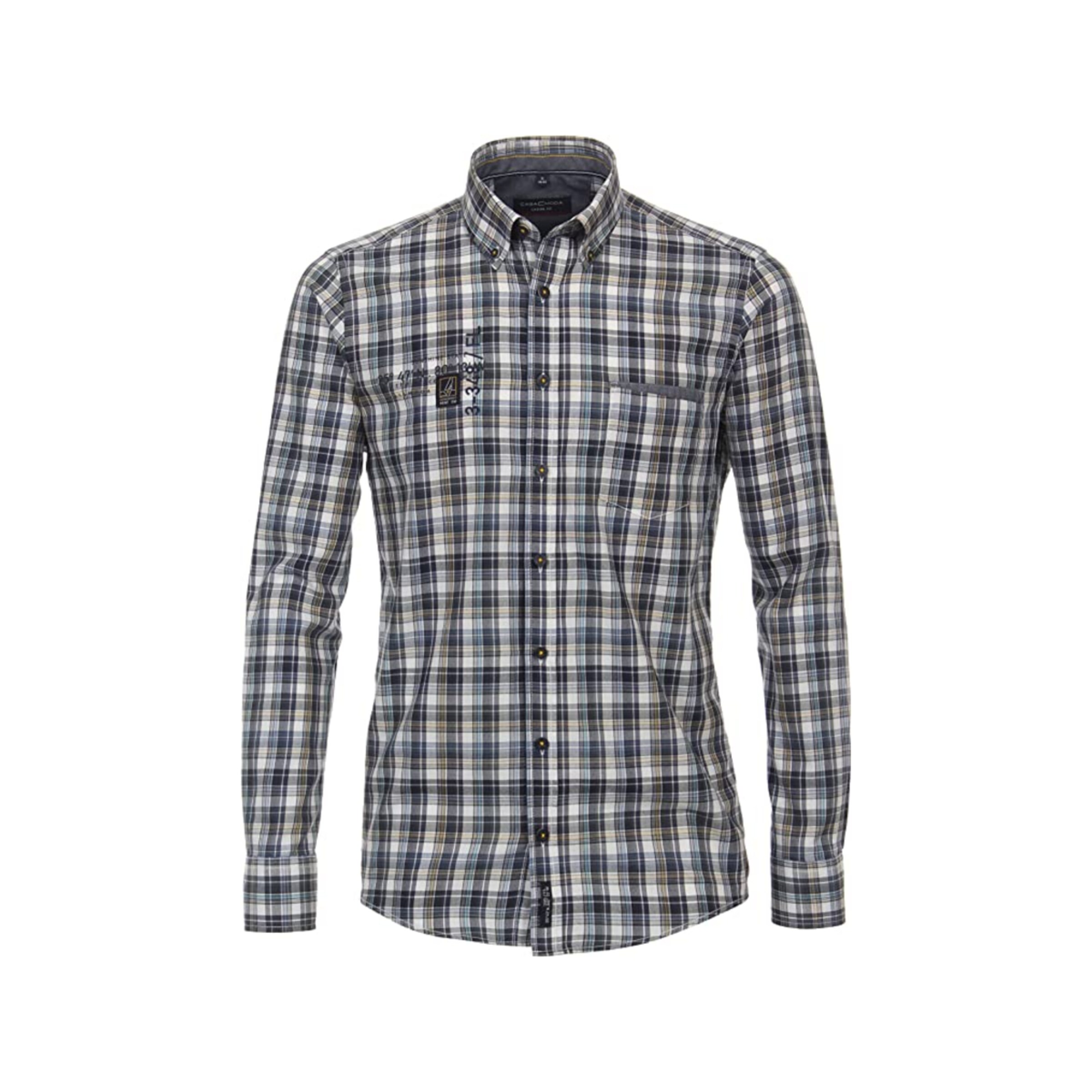 CASAMODA Comfort fit Overhemd in Groen: voorkant