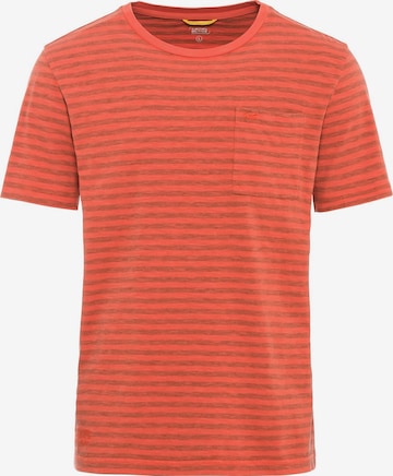 CAMEL ACTIVE Kurzarm T-Shirt aus einem angenehmen Baumwollmix in Rot: predná strana