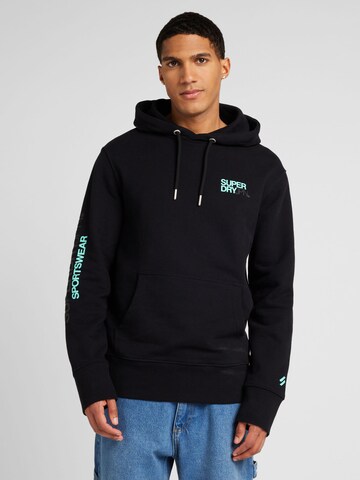 Superdry Sweatshirt in Zwart: voorkant