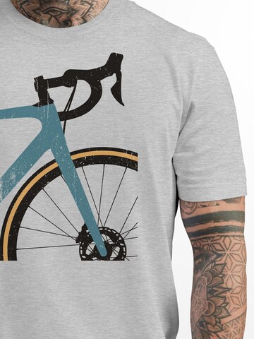 Neverless Shirt 'Rennrad' in Grey