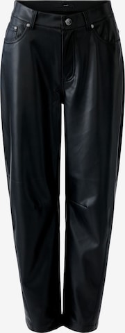 OUILoosefit Hlače - crna boja: prednji dio