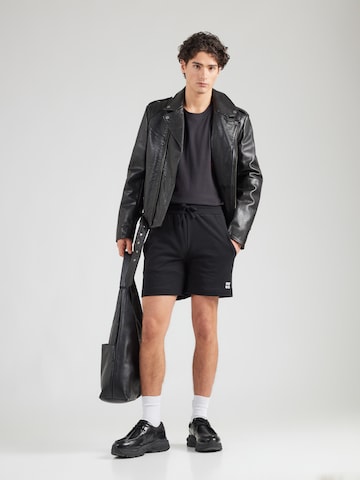 HUGO Loosefit Broek 'DEVON' in Zwart