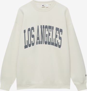 Pull&Bear Sweatshirt in Wit: voorkant