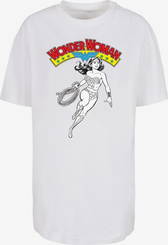 F4NT4STIC Oversized Shirt 'DC Comics Wonder Woman Lasso' in White: front