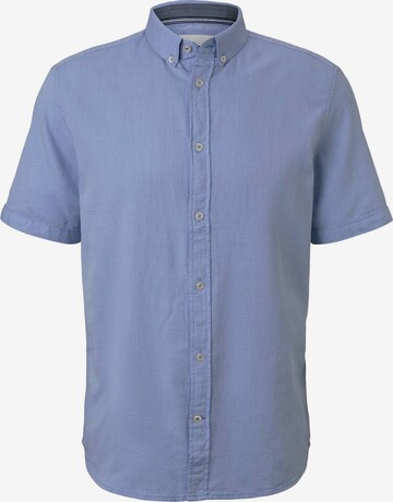 Coupe regular Chemise TOM TAILOR en bleu : devant