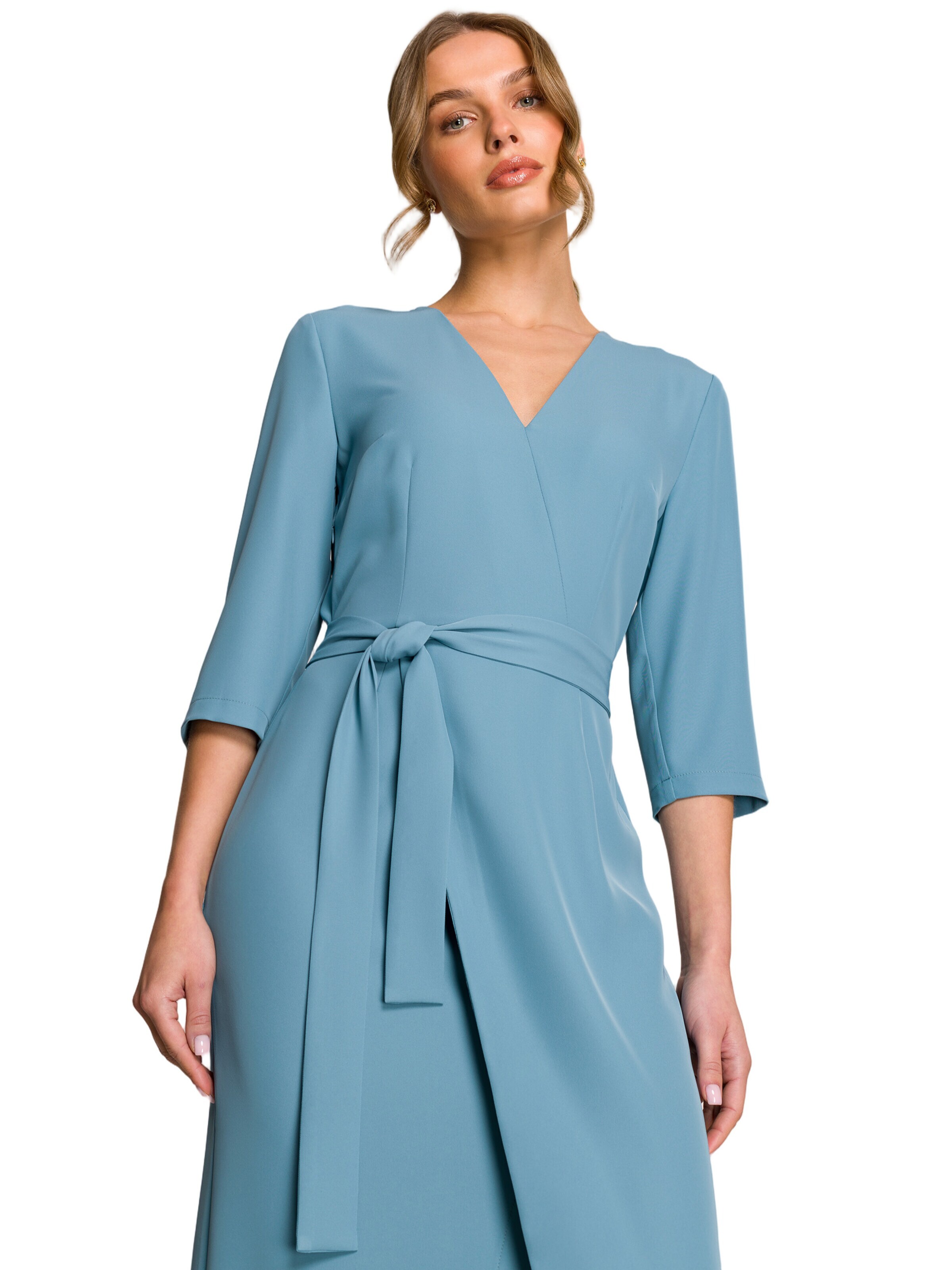 Rochie 'Sukienka z kopertowym motywem' de la Stylove pe albastru