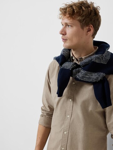 SELECTED Slim fit Overhemd 'Rick' in Bruin