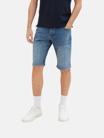 TOM TAILOR Slimfit Shorts 'Josh' in Blau: predná strana