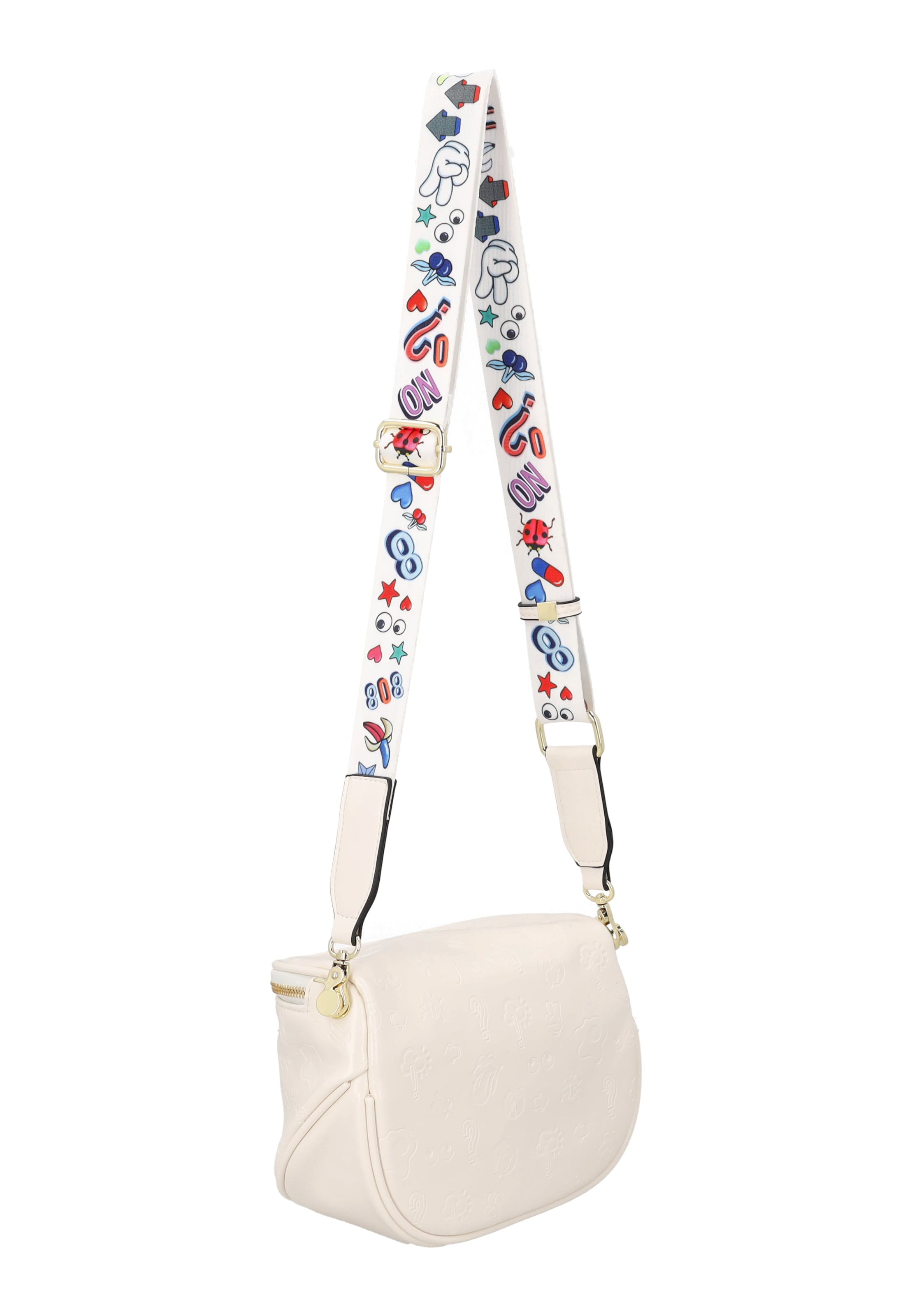 MYMO - Bolso de hombro 'Pop Eyetheme' en blanco