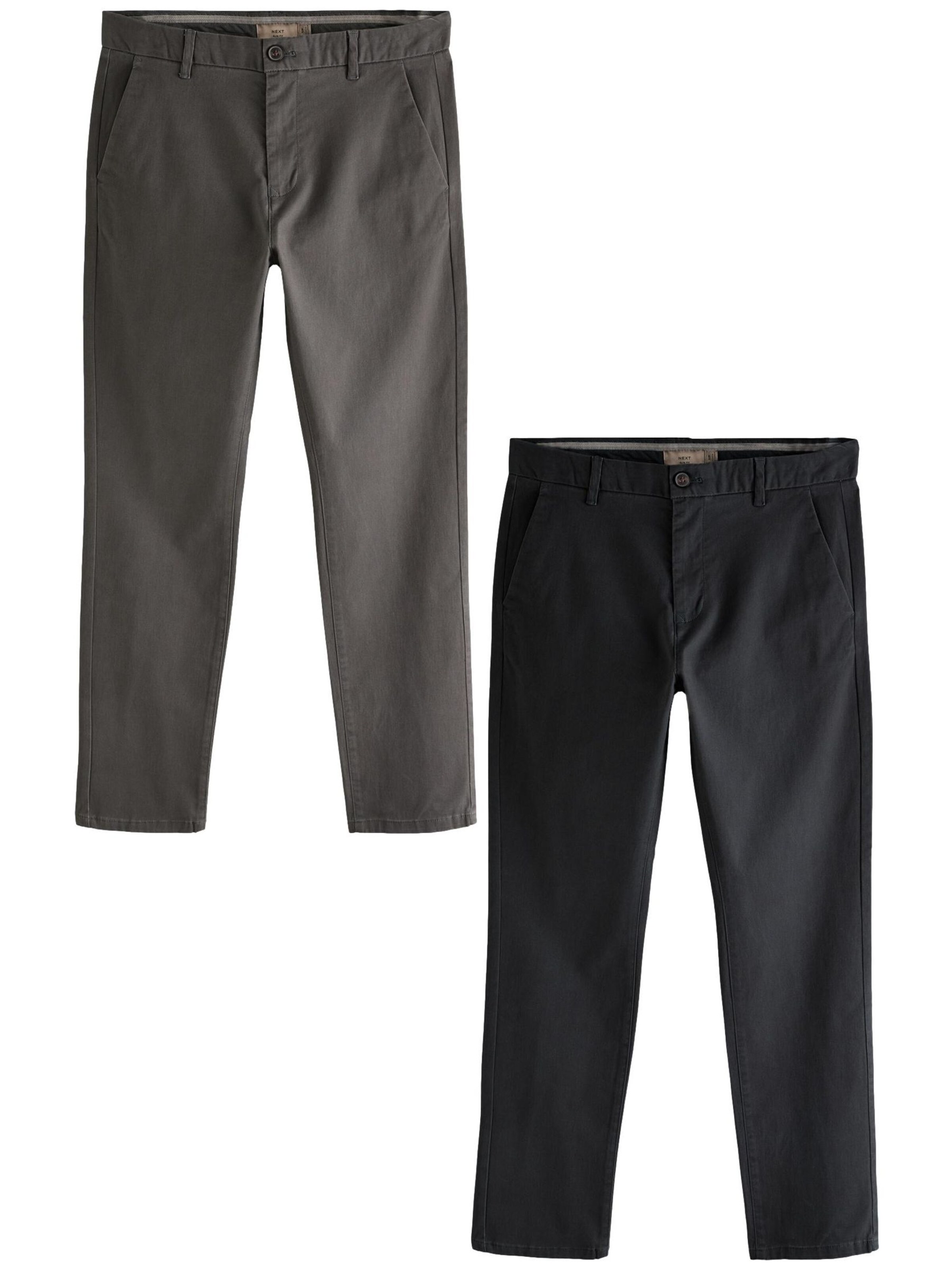 Next Slimfit Παντελόνι τσίνο σε γκρι: μπροστά