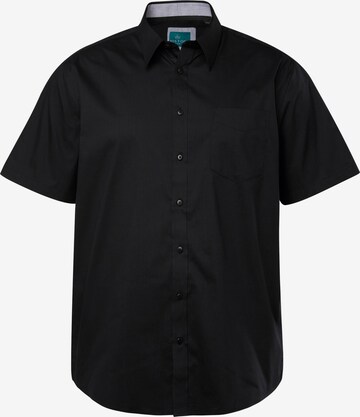 Boston Park Regular fit Button Up Shirt in Black: front