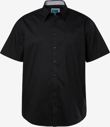 Boston Park Regular fit Overhemd in Zwart: voorkant