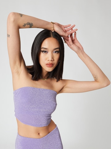 Hoermanseder x About You Top 'Chiara' in Purple: front