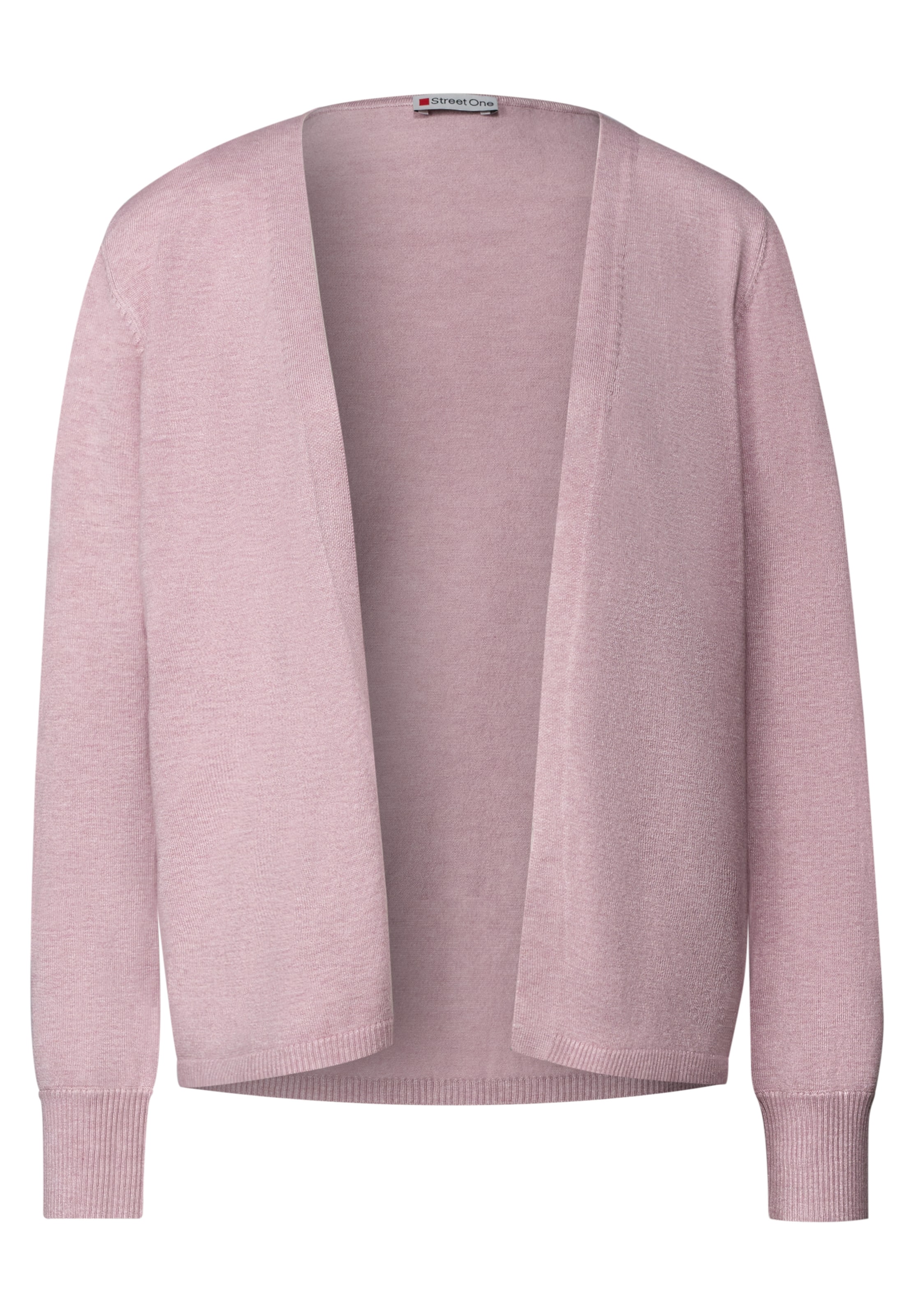 STREET ONE Offener Cardigan in Unifarbe in Pink: Vorderseite