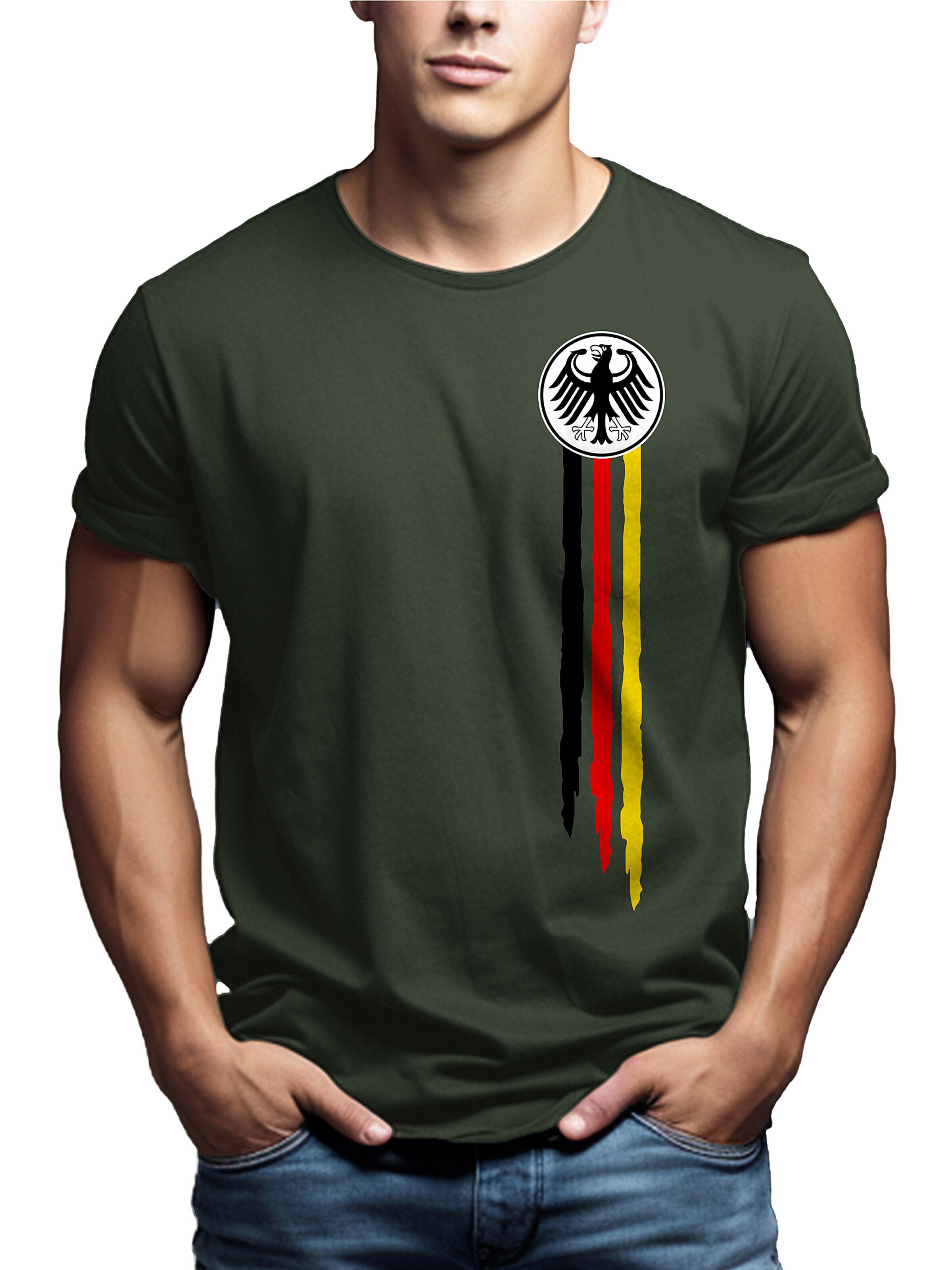 MAKAYA Shirt 'Bundesadler' in Green