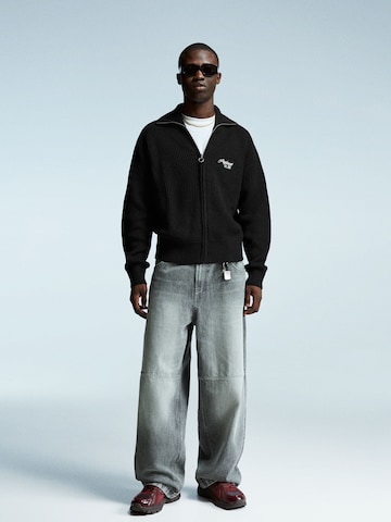 Bershka Gebreid vest in Zwart