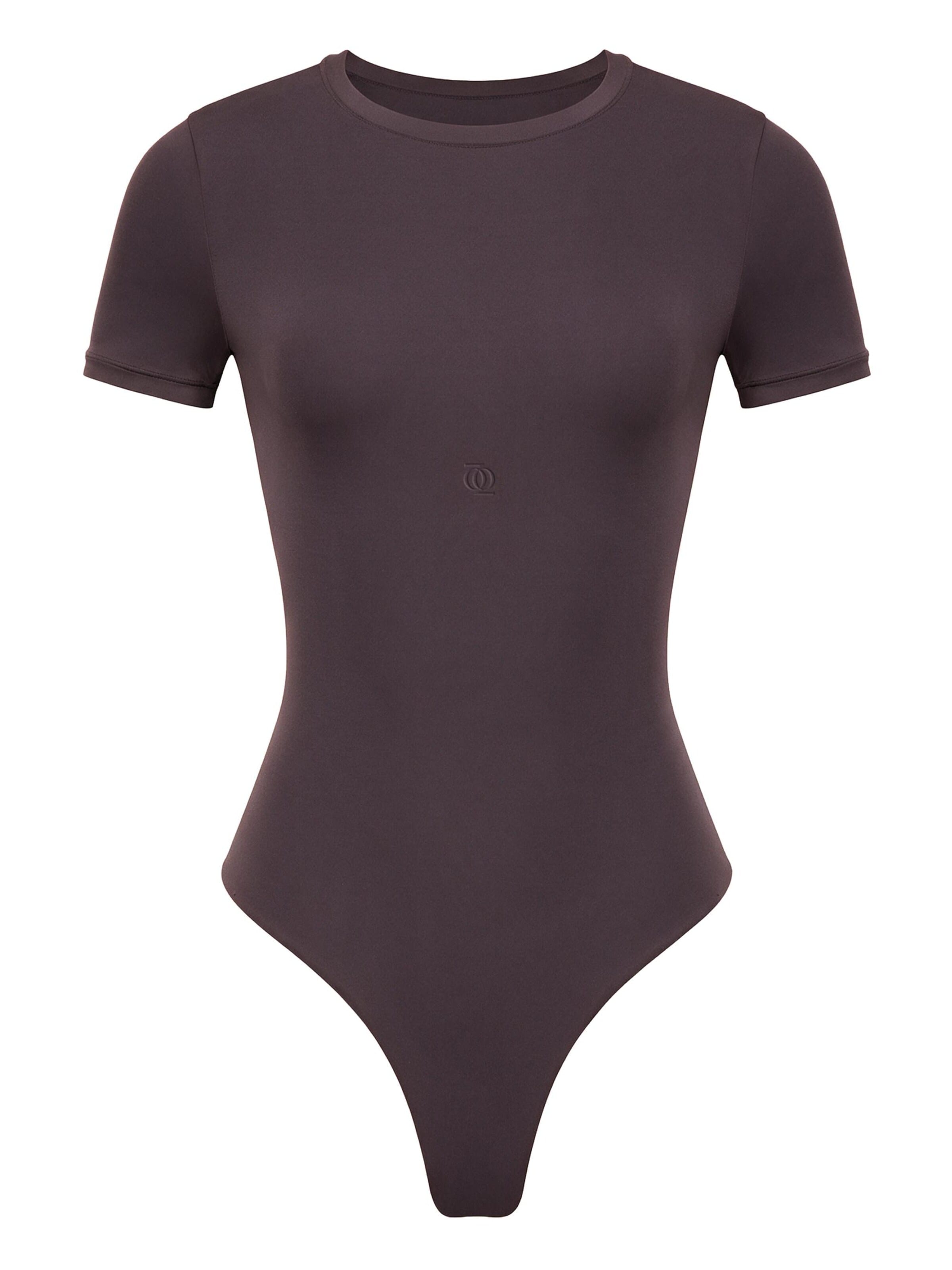 SECOND SKIN SOLUTION Body 'Second Skin T-Shirt Bodysuit' – hnědá: přední strana