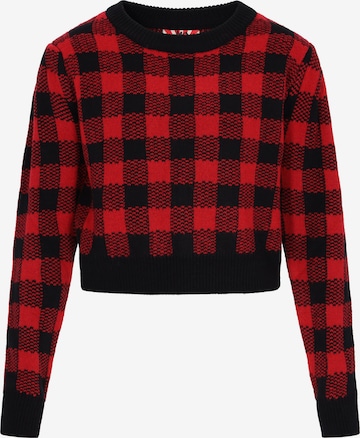 myMo ROCKS Sweter w kolorze czerwony: przód