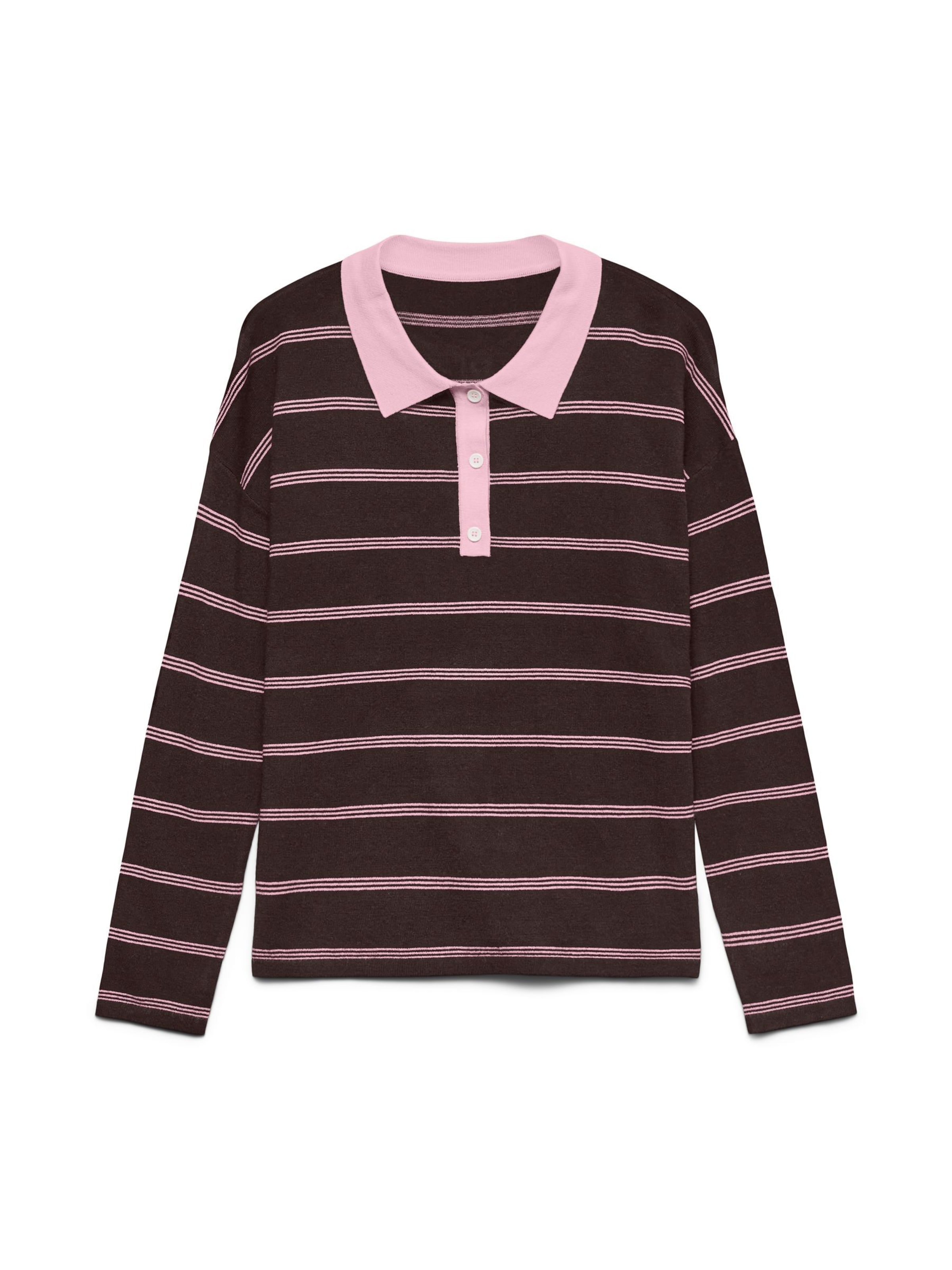 VERO MODA Sweater 'VMStjerni' in XS in Dark brown / Rose, Item view