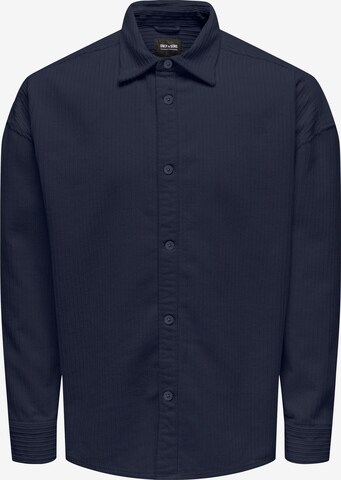 Chemise 'LEDGER' Only & Sons en bleu : devant