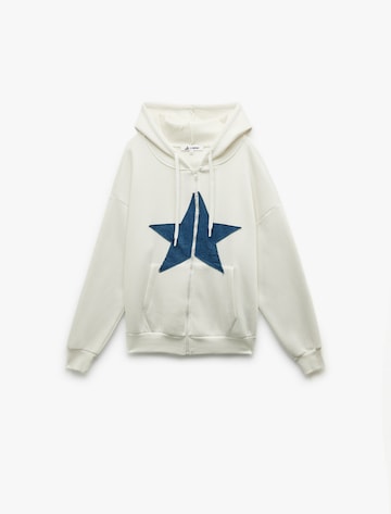 Koton Zip-Up Hoodie in Blue